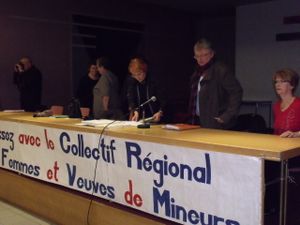 Manifestation des veuves et retraités des mines en 2010 à Hayange
