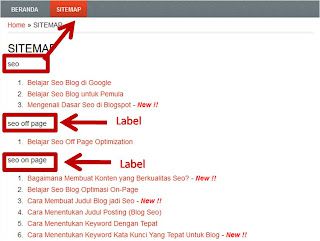 Cara Membuat Sitemap/Navigasi Daftar Isi di Blogspot