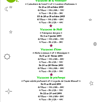 Stages pour les jeunes 2013/2014