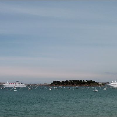 Le retour des bateaux de croisière en baie de Dinard/Saint Malo