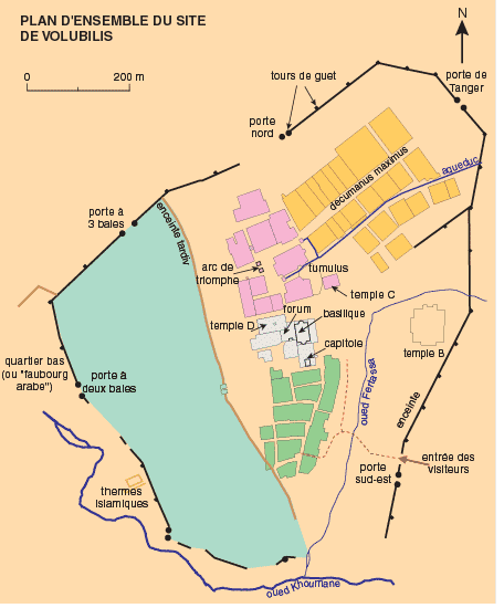 Cartes graphiques et autres documents sur la ville de Fès et ses régions.