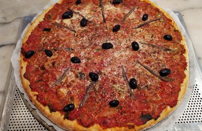 Pizza aux anchois (inspiration mémé Gugu)