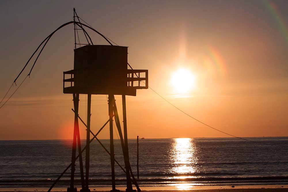 Coucher de soleil plage de Tharon - Photos Thierry Weber Photographe de Mer La Baule Guérande