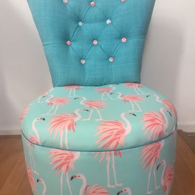 tufted chair flamingo fashion