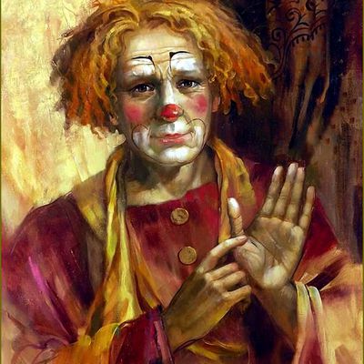 Clowns en peinture -  Rima Vjugovey