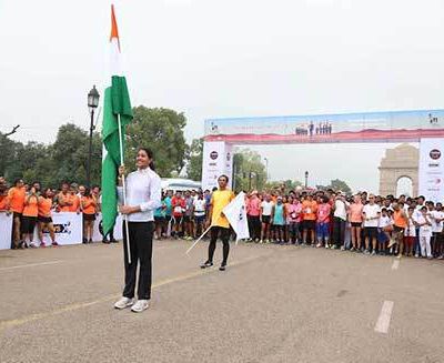 One of the longest marathons in Asia has been flagged off from India Gate