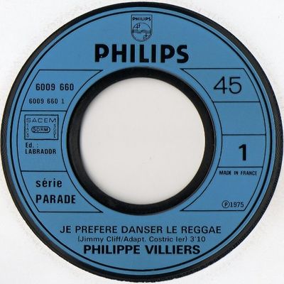Philippe Villiers, un chanteur français qui symbolise les années 1970 avec "je préfère danser le reggae" un morceau de Jimmy cliff