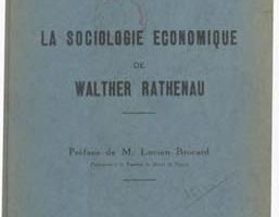 La sociologie économique de Walther Rathenau
