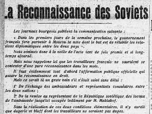 Dont acte : Pas de retour vers le futur dans les relations URSSIo-Françaises .