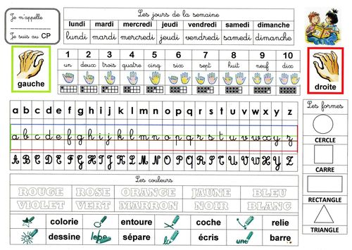 Sous Main Cp Version 14 Les Cahiers De Juju