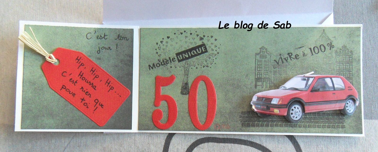 Carte Anniversaire Homme 50 Ans Voiture 5 Rouge Foot Le Blog De Sab