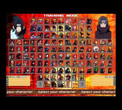 Gameplay de naruto mugen