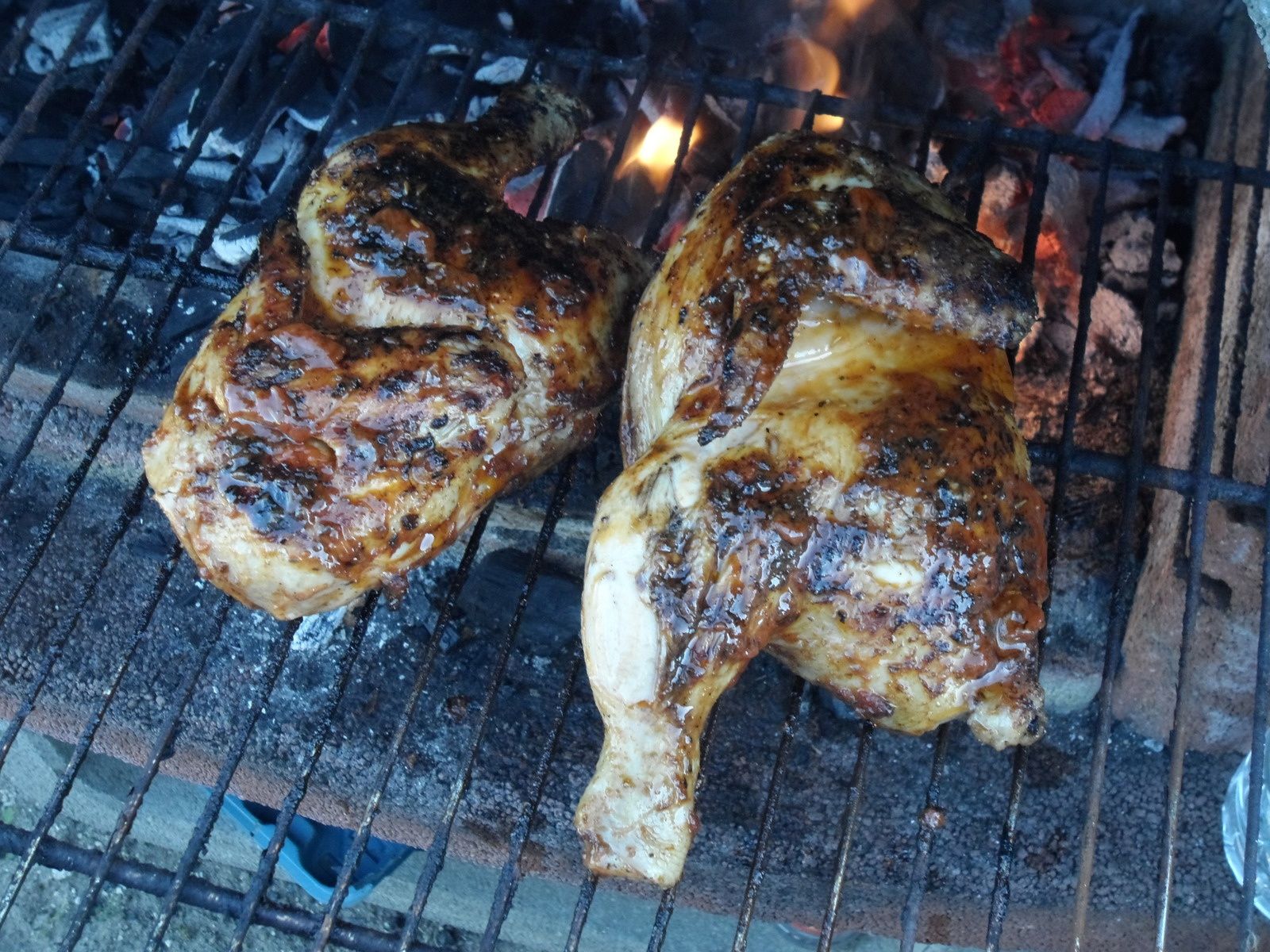 Poulet mariné et grillé