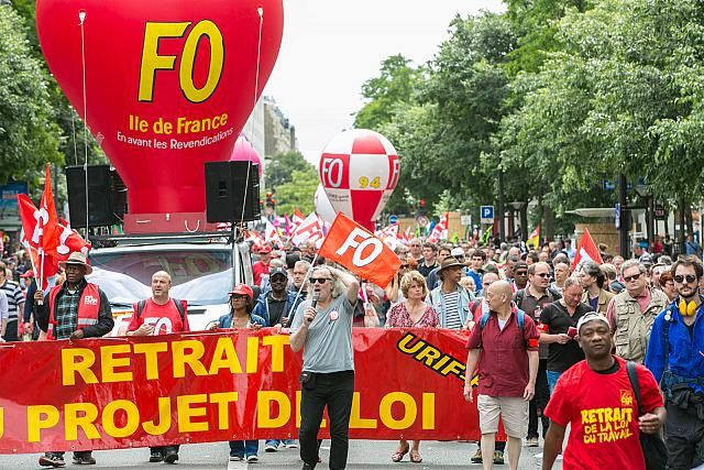 Manifestation du 5 juillet 2016 à Paris contre le projet de loi Travail. Photographie : F. Blanc / FO Hebdo - CC BY-NC 2.0