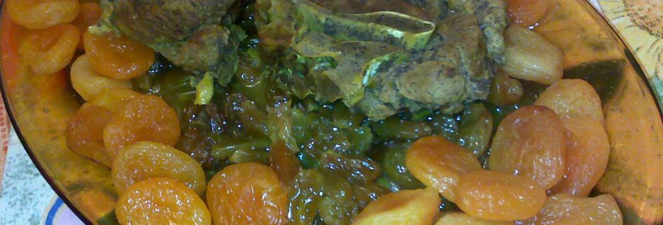 Tajine d'agneau aux raisins secs et abricots secs