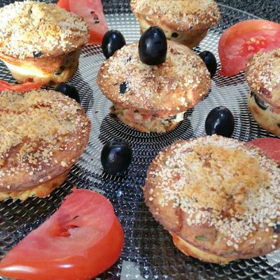 muffins de pomme de terre tomates-olives-fromage