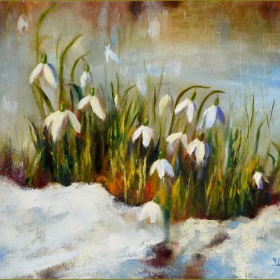 Les fleurs par les grands peintres - Elena Lukina - perce-neige