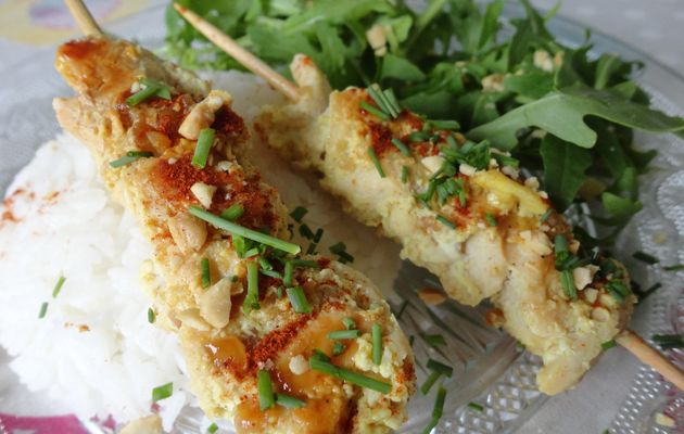 Brochettes de poulet saveurs asiatiques