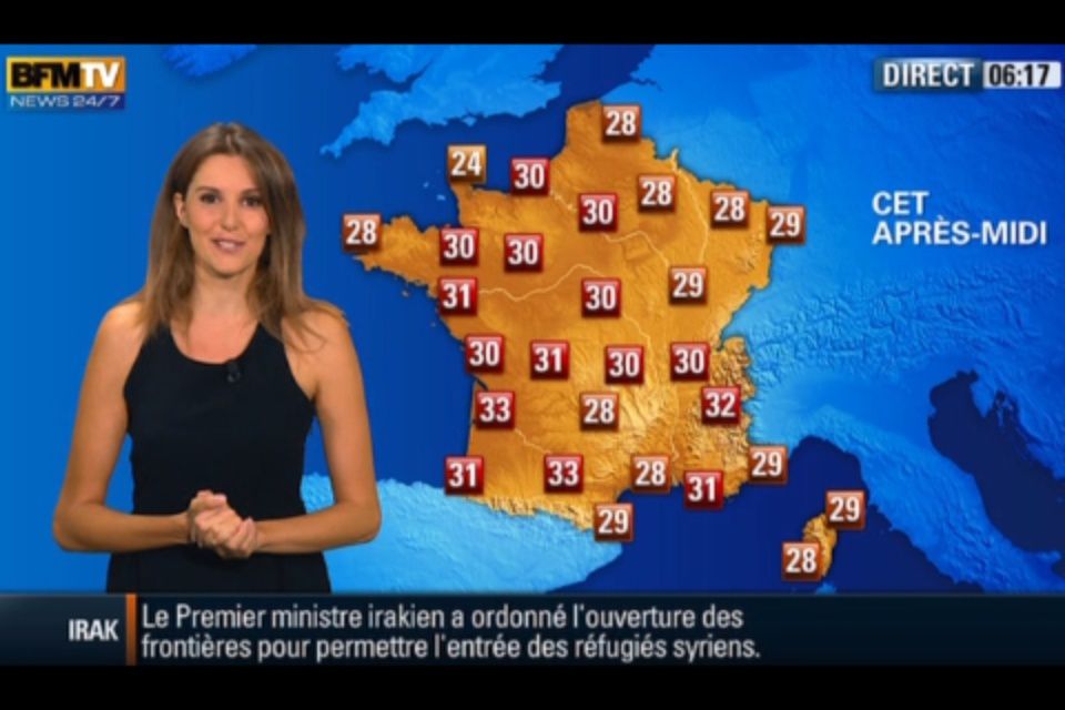 [2012 07 24] FANNY AGOSTINI - BFM TV - LA METEO @06H15