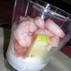 Verrine pamplemousse, crevette et pomme