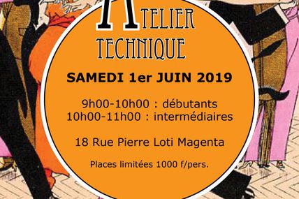 Ateliers techniques de tango samedi 1er juin 2019