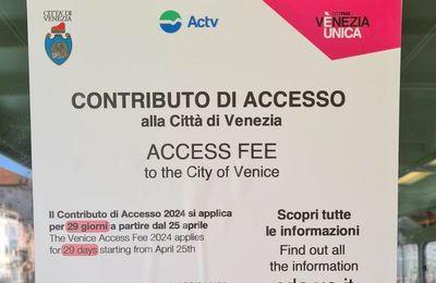 Une contribution d’accès instituée à Venise pour les touristes journaliers - Contributo di Accesso alla città di Venezia - 2024