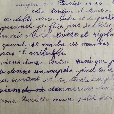 Lettre de ma mère en date du 21 février 1930  