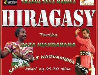 « TRANGA TENA MARINA » le Hira Gasy à l’honneur à Paris avec ZAZA NIANGARANA ce 15 novembre 2014.