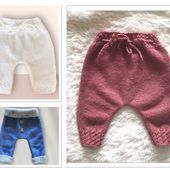 Fiches Explications Modèles Pantalons Bébé à télécharger - Tricoti-tricotin * Le crochet, c'est pas sorcier ! Le tricot, c'est rigolo !