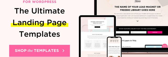 Bluchic creates feminine WordPress themes and landing page templates to help female entrepreneurs and bloggers