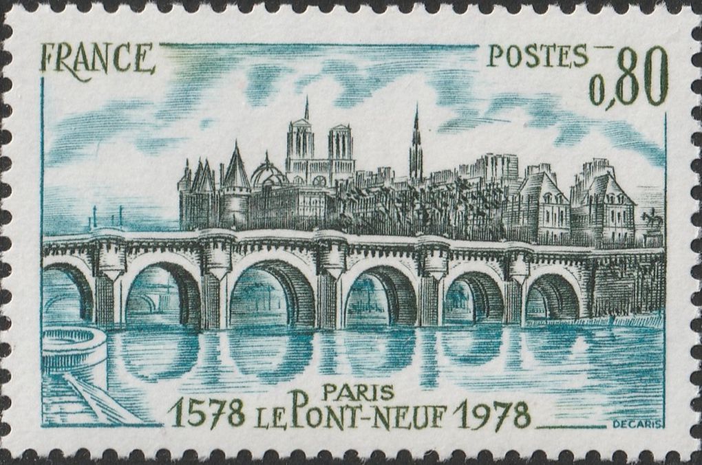 Paris dans la Philatélie française (6/). Notre-Dame de Paris et la Sainte-Chapelle, l'Île de la Cité et le Pont-Neuf