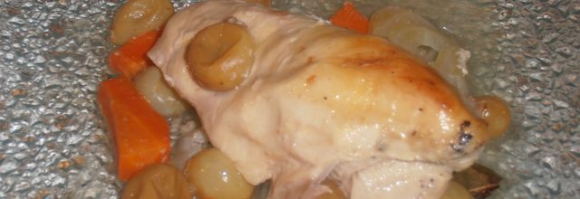 Blancs de poulet aux raisins