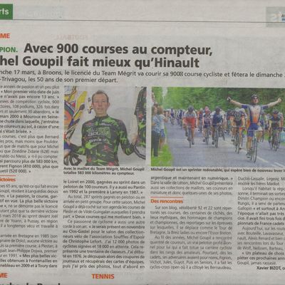 Michel GOUPIL: 50 ans de compétitons, 900è course: Le Petit Bleu des Côtes d'Armor