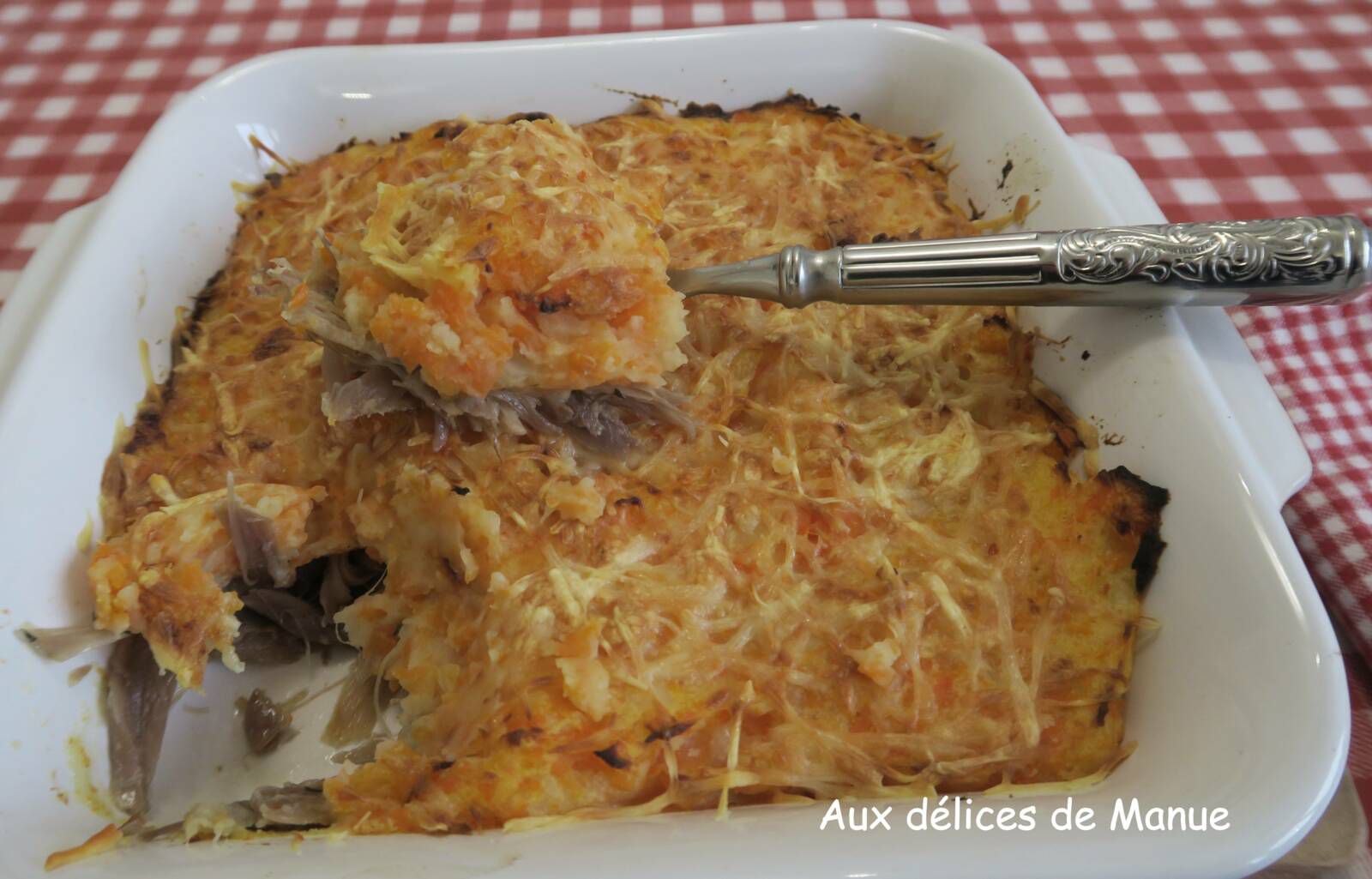 parmentier , hachis, pommes de terre, carottes, purée, poulet, cuisses de poulet, confit