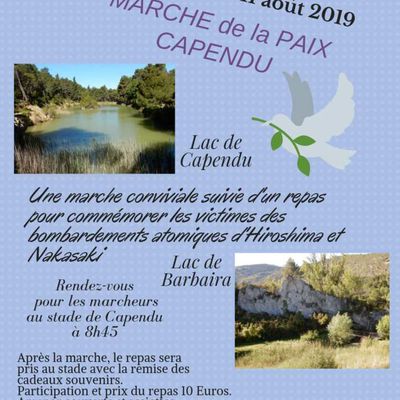 Marche de la paix 2019 à Capendu le 11 août