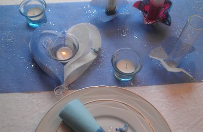 Déco de table "bleue"