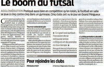 Avril 2012 : Le Futsal en plein Boom