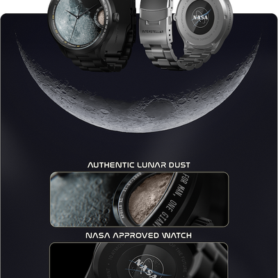 Col&MacArthur - La première montre au monde approuvée par la NASA qui contient de la poussière de lune : LUNAR1,622 by INTERSTELLAR