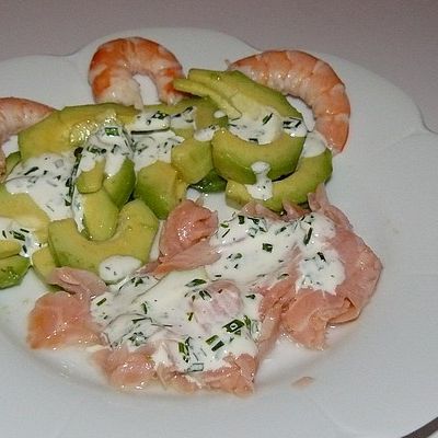 Avocat et saumon fumé