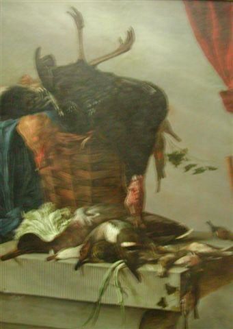 Painting showing birds at the &quot;Mus&eacute;e du Louvre&quot;