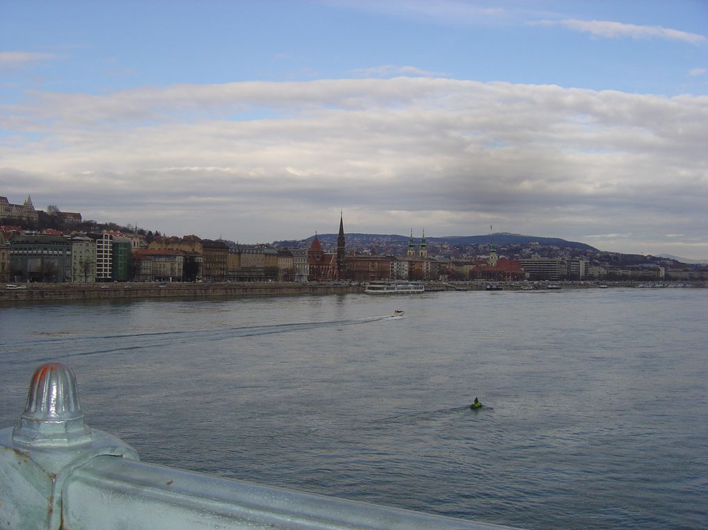 La ville visitée rapidement en quelques jours, pour la première fois. Buda et Pest ces deux parties de ville séparées par le beau Danube bleu. Sur sa rive le parlement hongrois, un palais magnifique immense, encore en fonction, dont la visite des