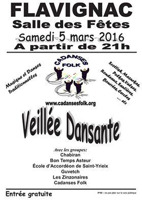 Le 5 mars à Flavignac...Veillée dansante!!