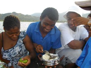 petit déjeuner sur le bateau