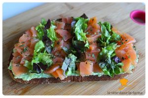 Tartine d'été Saumon Avocat