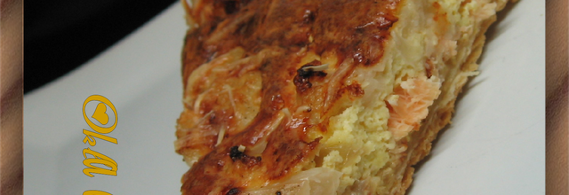 Quiche au chou-fleur et au saumon