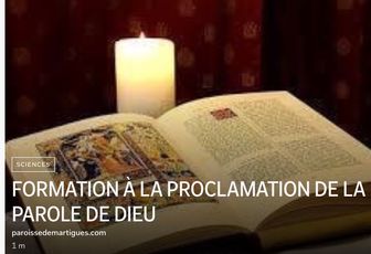 FORMATION À LA PROCLAMATION DE LA PAROLE DE DIEU