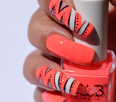 Nail Art Zig Zag Fluo