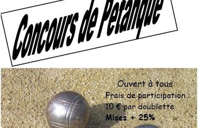 CONCOURS DE PETANQUE