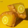 Puces d'oreilles et bagues pour enfant mini (vraiment mini!) tarte au citron.