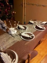 Décoration de tables: thème: Noël Marron et Argent